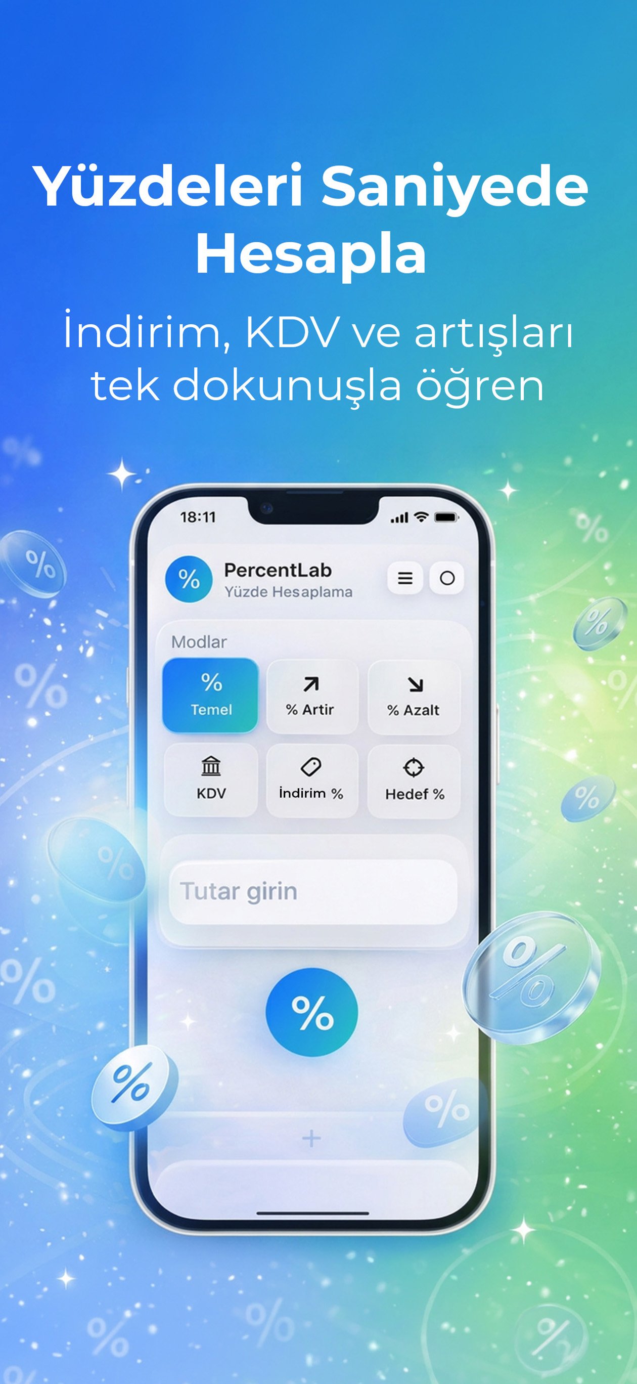 PercentLab uygulama ekranı